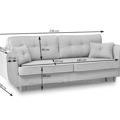 Schlafsofa LALESKA - beige / Buche