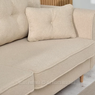 Schlafsofa LALESKA - beige / Buche