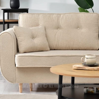 Schlafsofa LALESKA - beige / Buche