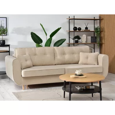 Schlafsofa LALESKA - beige / Buche