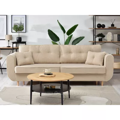 Schlafsofa LALESKA - beige / Buche