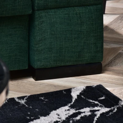 Sofa mit Stauraum AKILI - grün/schwarz