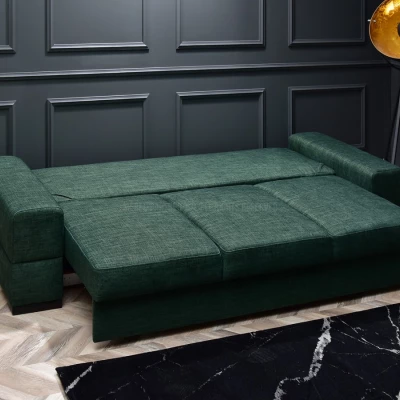 Sofa mit Stauraum AKILI - grün/schwarz
