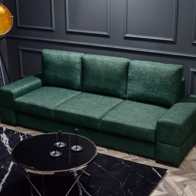 Sofa mit Stauraum AKILI - grün/schwarz