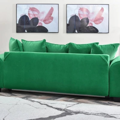 Sofa mit Stauraum MIRNA - grün/schwarz