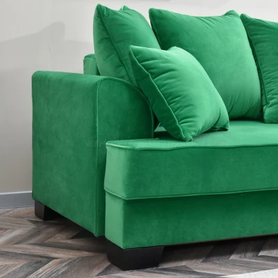 Sofa mit Stauraum MIRNA - grün/schwarz