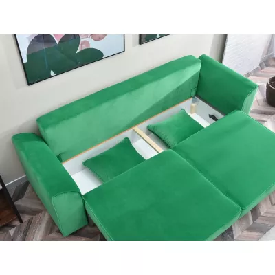 Sofa mit Stauraum MIRNA - grün/schwarz