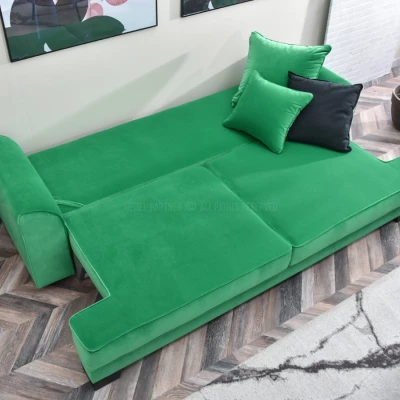 Sofa mit Stauraum MIRNA - grün/schwarz