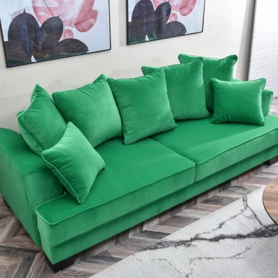 Sofa mit Stauraum MIRNA - grün/schwarz