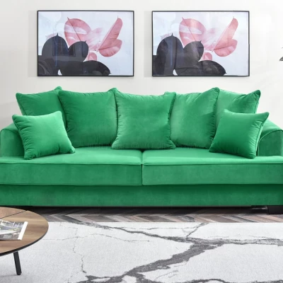 Sofa mit Stauraum MIRNA - grün/schwarz