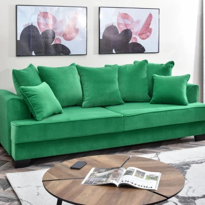 Sofa mit Stauraum MIRNA - grün/schwarz