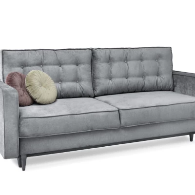 Schlafsofa LUZOLO – Grau/Walnuss