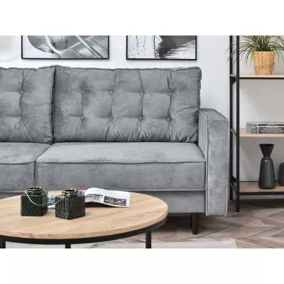 Schlafsofa LUZOLO – Grau/Walnuss