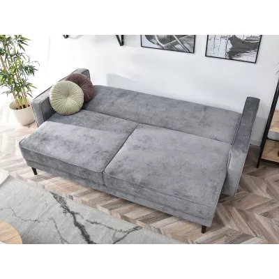 Schlafsofa LUZOLO – Grau/Walnuss