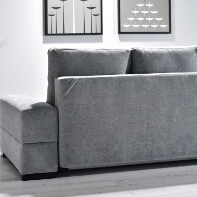 Sofa mit Stauraum AKILI - grau/schwarz