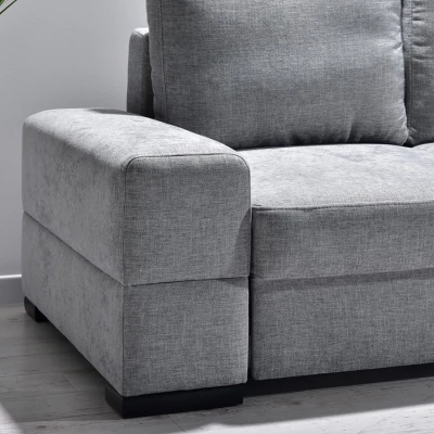 Sofa mit Stauraum AKILI - grau/schwarz