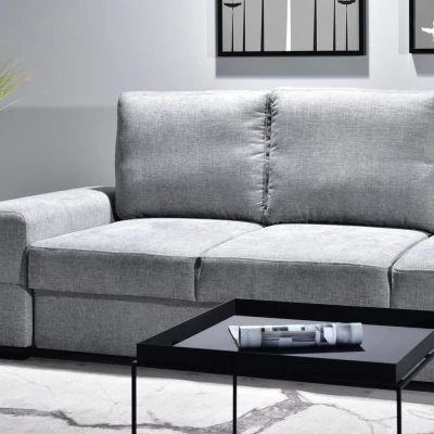 Sofa mit Stauraum AKILI - grau/schwarz