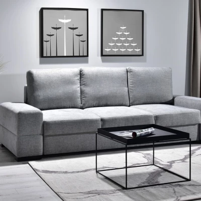 Sofa mit Stauraum AKILI - grau/schwarz