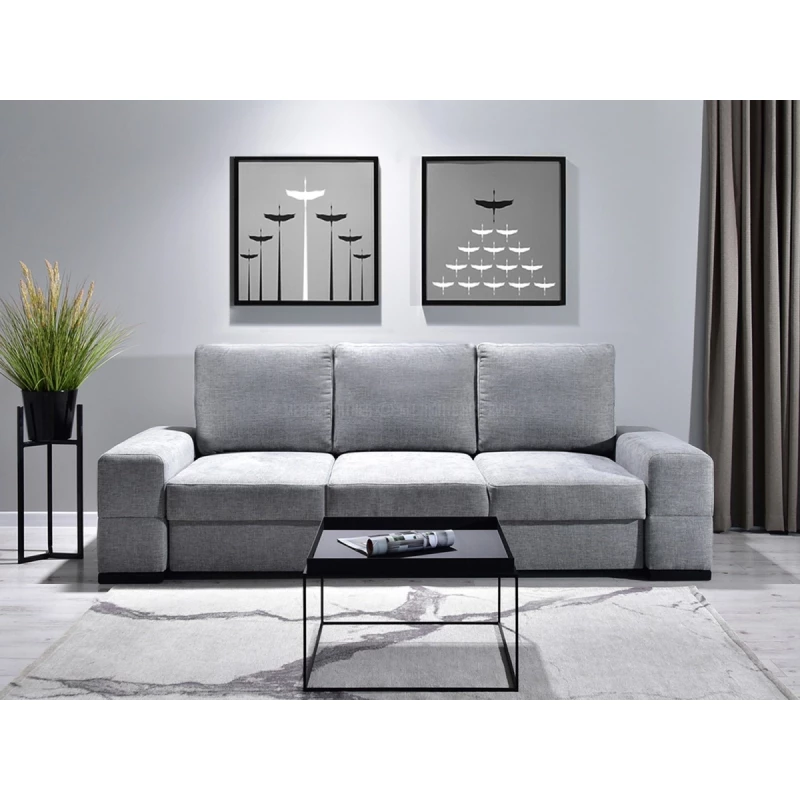 Sofa mit Stauraum AKILI - grau/schwarz
