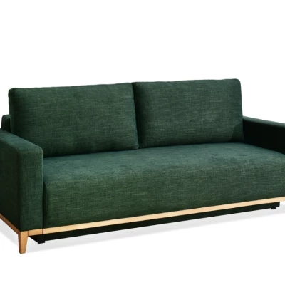 Schlafsofa mit Hocker DALENA – grün/eiche
