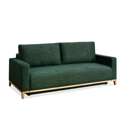 Schlafsofa mit Hocker DALENA – grün/eiche