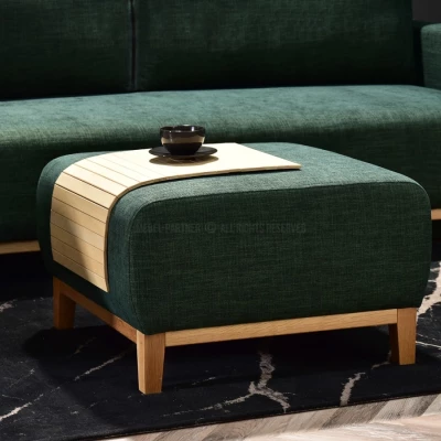 Schlafsofa mit Hocker DALENA – grün/eiche