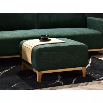 Schlafsofa mit Hocker DALENA – grün/eiche