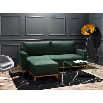 Schlafsofa mit Hocker DALENA – grün/eiche