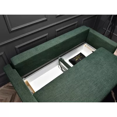 Schlafsofa mit Hocker DALENA – grün/eiche