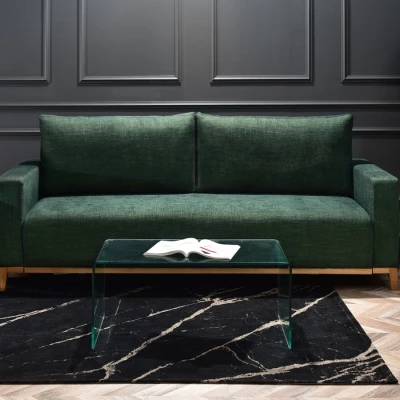 Schlafsofa mit Hocker DALENA – grün/eiche