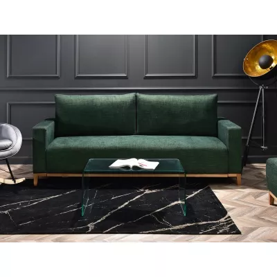 Schlafsofa mit Hocker DALENA – grün/eiche