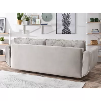 Schlafsofa LALESKA – hellbeige/buche