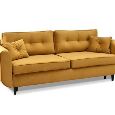 Schlafsofa LALESKA – Honig/Schwarz