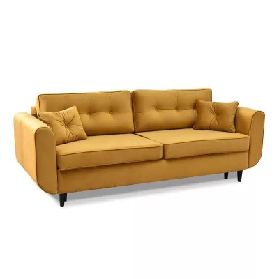 Schlafsofa LALESKA – Honig/Schwarz