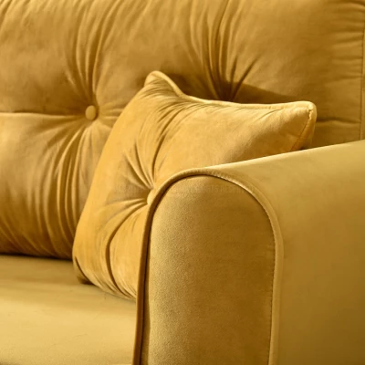 Schlafsofa LALESKA – Honig/Schwarz
