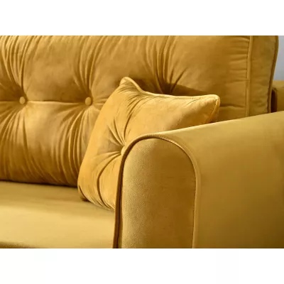 Schlafsofa LALESKA – Honig/Schwarz