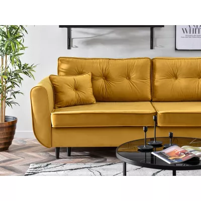 Schlafsofa LALESKA – Honig/Schwarz