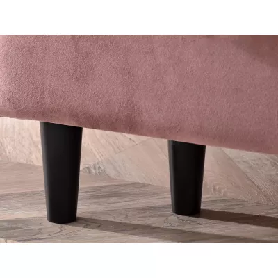 Schlafsofa LALESKA – Puderrosa/Schwarz