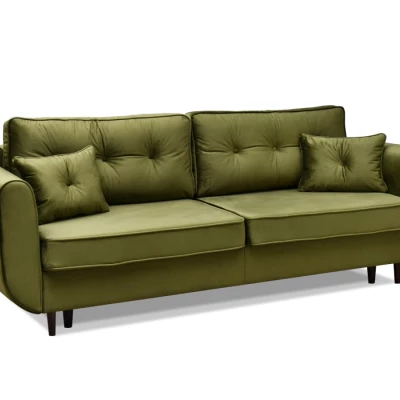 Schlafsofa LALESKA – hellgrün/schwarz