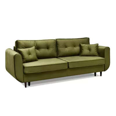 Schlafsofa LALESKA – hellgrün/schwarz