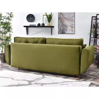 Schlafsofa LALESKA – hellgrün/schwarz