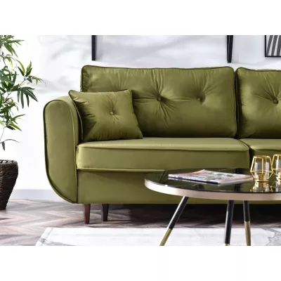 Schlafsofa LALESKA – hellgrün/schwarz