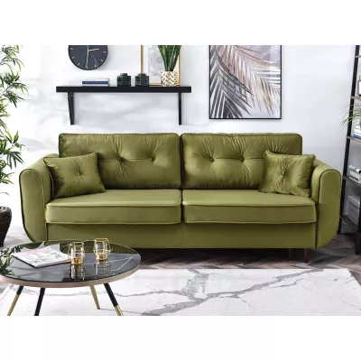 Schlafsofa LALESKA – hellgrün/schwarz