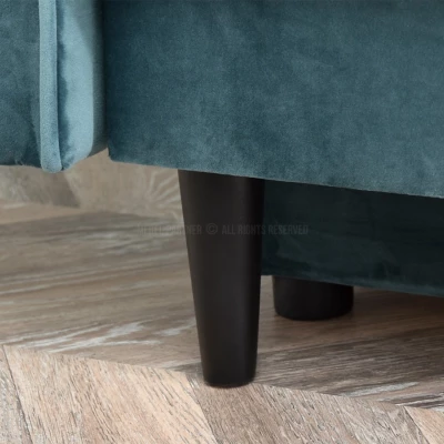 Sofa mit Stauraum PLAMEDI – Türkis/Schwarz
