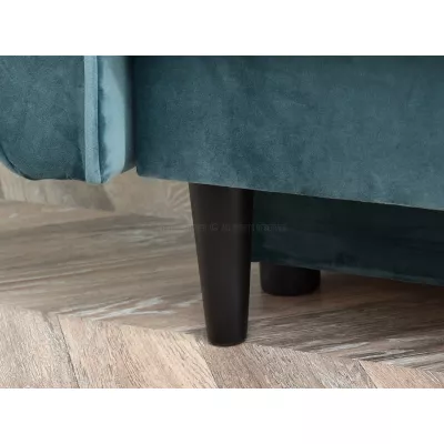 Sofa mit Stauraum PLAMEDI – Türkis/Schwarz