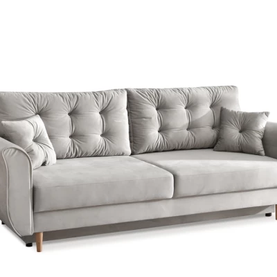 Sofa mit Stauraum PLAMEDI - grau/eiche