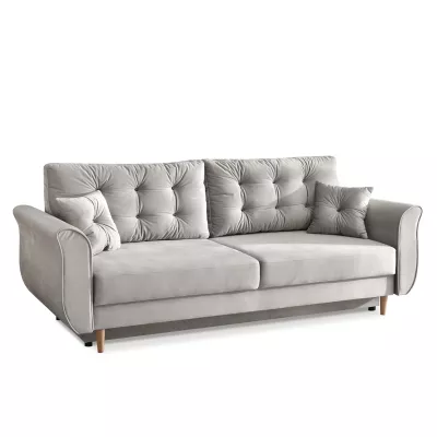 Sofa mit Stauraum PLAMEDI - grau/eiche