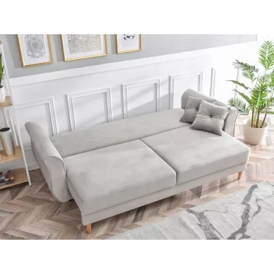 Sofa mit Stauraum PLAMEDI - grau/eiche