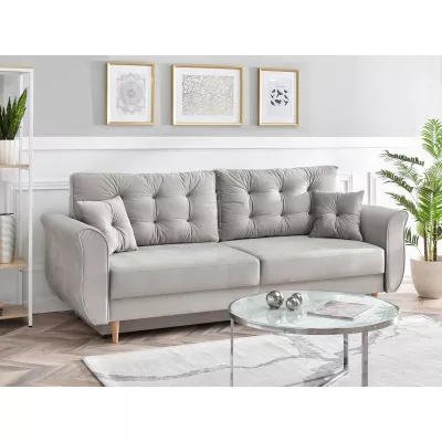 Sofa mit Stauraum PLAMEDI - grau/eiche