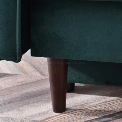Sofa mit Stauraum PLAMEDI - grün / walnuss